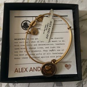 NWT Alex and ani teacher charm bangle